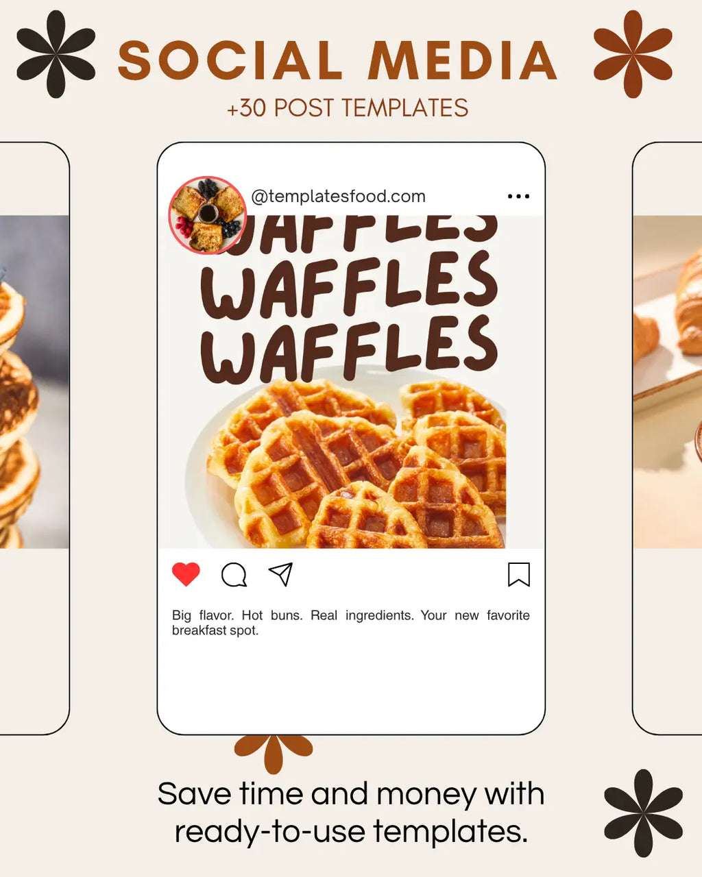 35 (30+5 Free) Coffee Brunch Breakfast Instagram templates. Templates Food